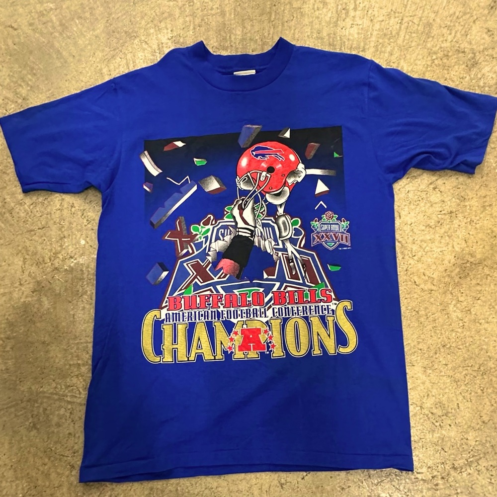 VINTAGE BUFFALO BILLS AFC CHAMP SUPER BOWL XXVII